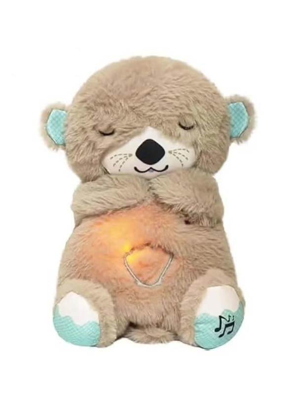Baby Toy Soothe 'n Snuggle Otter Portable Plush Sound Machine with Music Lights & Breathing Motion for Newborns 0+ Months